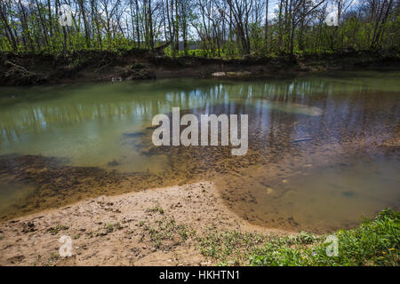 Brush Creek bei Serpent Mound staatliche Gedenkstätte im Adams County, Ohio, USA Stockfoto