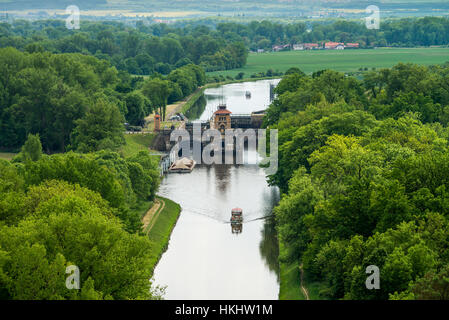 Horin Sperre, Melnik, Böhmen, Tschechische Republik, Europa Stockfoto