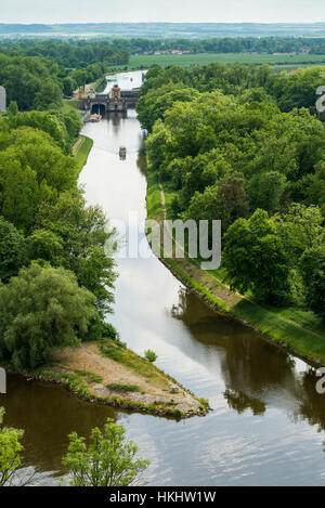 Horin Sperre, Melnik, Böhmen, Tschechische Republik, Europa Stockfoto