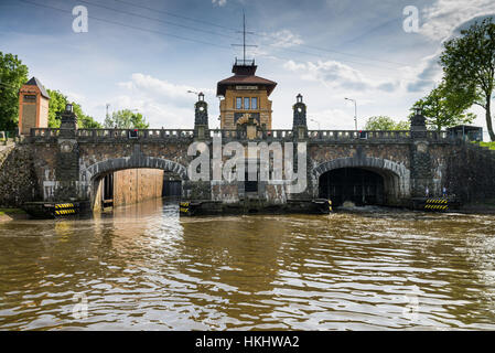 Horin Sperre, Melnik, Böhmen, Tschechische Republik, Europa Stockfoto