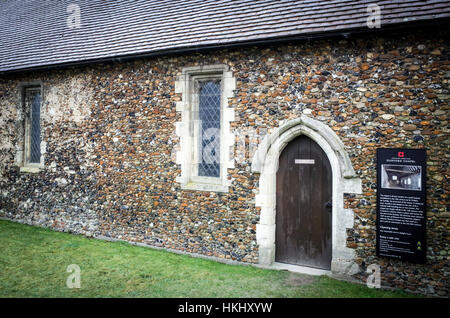 Duxford-Kapelle in Whittlesford, Cambridgeshire. Dies ist eine c14 Chantry Kapelle, die einst als ein Lazarett genutzt wurden. English Heritage ausgeführt. Stockfoto