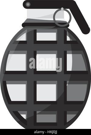Kontur Granate Militärausrüstung Symbol Bild Vektor-illustration Stock Vektor