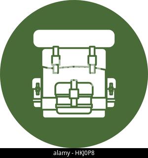 Militär Armee Abzeichen Rucksack Symbolbild, Vektor-illustration Stock Vektor