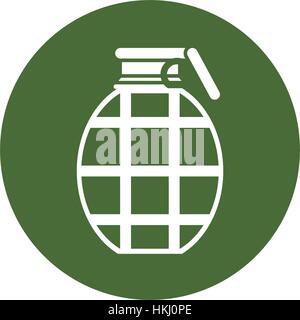Abzeichen Granate Militärausrüstung Symbol Bild Vektor-illustration Stock Vektor