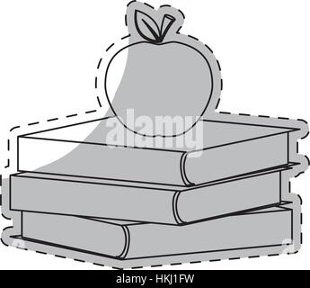 Weißbücher mit Apple auf das obere Bild, Vektor-illustration Stock Vektor