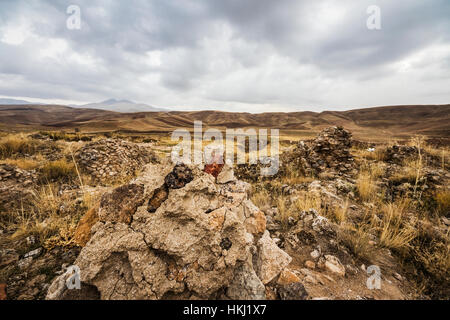 Archäologische Ausgrabungen, Takht-e Soleyman; Westen Azarbaijan, Iran Stockfoto