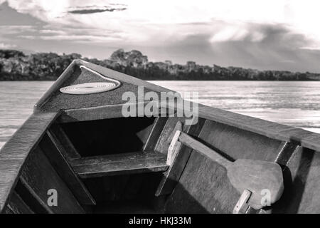 Amazonas in Peru. Fotos auf einem Dschungel Reise nach der Tambopata National Reserve in Peru 2017. Stockfoto