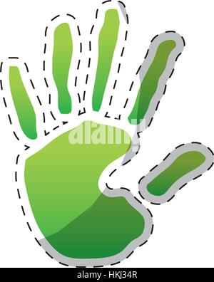Grüne Hand Design Symbolbild, Vektor-illustration Stock Vektor