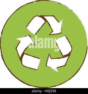 Farbsignal Umwelt Pflege zu recyceln, Vektor-illustration Stock Vektor