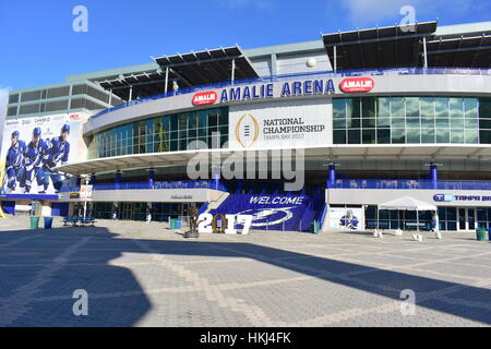 Tampa, Florida - USA - 7. Januar 2017: Tampa, Florida - USA - 7. Januar 2017: Amalie Arena in Tampa Stockfoto