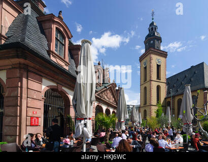 Frankfurt Am Main: Hauptwache, Kirche hochadligen, Zeil, Hessen, Hessen, Deutschland Stockfoto