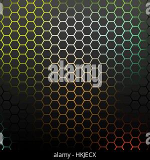 Abstraktes Muster mit bunten Sechsecken. Waben-Textur kann für Tapete, Musterfüllungen, Hintergrund Webseite verwendet werden. Vektor-illustration Stock Vektor
