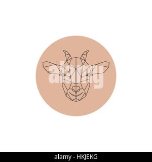 Zicklein abstrakte geometrische Porträt. Vektor-Illustration. Stock Vektor