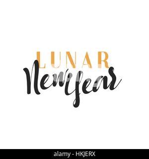 Lunar New Year-Schriftzug. Stock Vektor