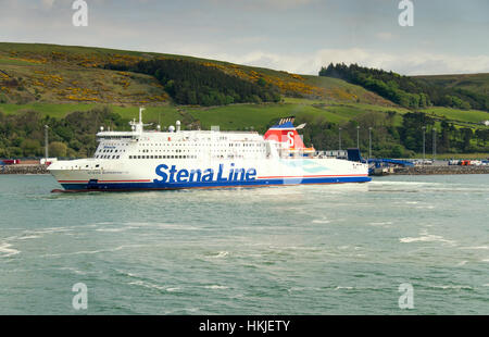 Stena Superfast VII Fähre angekommen Cairnryan von Belfast Stockfoto