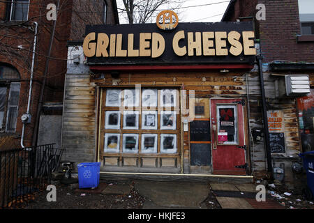 Grilled Cheese Shop in Kensington Marktgebiet von Toronto 2016 Stockfoto