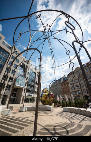 Berlin. Deutschland. Memoria Urbana Berlin, 2012, von Juan Garaizabal, Bethlehemkirchplatz. Stockfoto