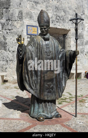 Kolumbien, Cartagena, Papst Johannes Paul II.-statue Stockfoto