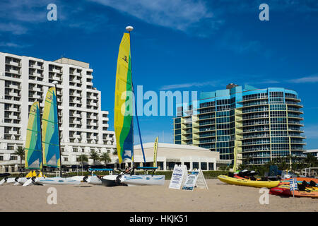USA, Florida, Fort Lauderdale, Barrier Island Harbor beach Stockfoto