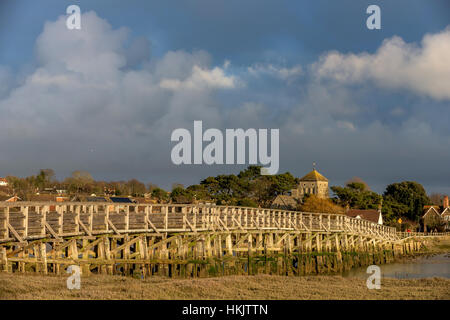 Die alte Shoreham Mautbrücke über den Fluss Adur Stockfoto