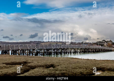 Die alte Shoreham Mautbrücke über den Fluss Adur Stockfoto