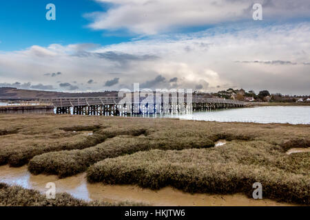 Die alte Shoreham Mautbrücke über den Fluss Adur Stockfoto