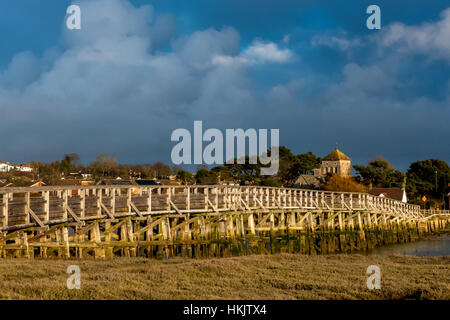 Die alte Shoreham Mautbrücke über den Fluss Adur Stockfoto