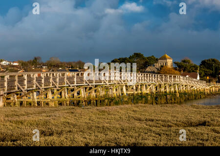 Die alte Shoreham Mautbrücke über den Fluss Adur Stockfoto