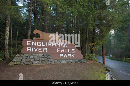 Englishman River Falls Provincial Park in der Nähe von Parksvill, Vancouver Island. Britisch-Kolumbien. Kanada.  SCO 11.710. Stockfoto