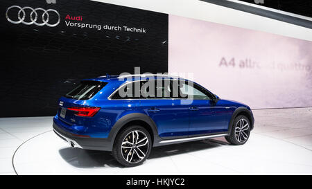 Detroit, Michigan, USA - 12. Januar 2016: Audi A4 Allroad Quattro Auto auf der North American International Auto Show (NAIAS). Stockfoto