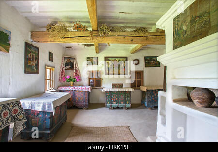 Kiew, UKRAINE-Mai 30, 2013: traditionelle historische Architektur der ukrainischen Häuser Stockfoto