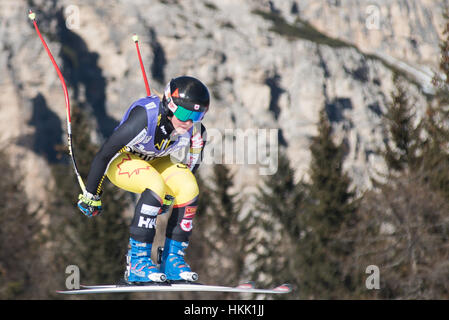 Cortina d ' Ampezzo, Italien. 28. Januar 2017. Mikaela Tommy von Kanada auf dem Platz bei der Abfahrt in Cortina d ' Ampezzo, Italien am 28. Januar 2017. Bildnachweis: Rok Rakun/Pacific Press/Alamy Live-Nachrichten Stockfoto