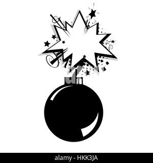 Leere Bombe Vorlage Comic-Wolke Sprechblase Stock Vektor