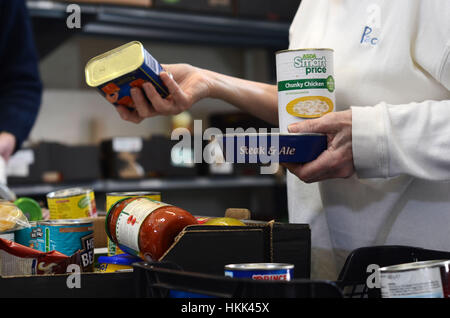 Camborne Food Bank, Cornwall. Stockfoto