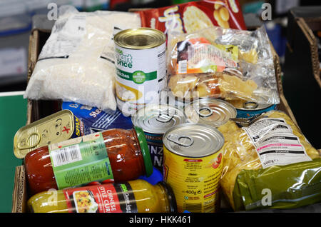 Camborne Food Bank, Cornwall. Stockfoto