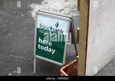 Camborne Food Bank, Cornwall. Stockfoto