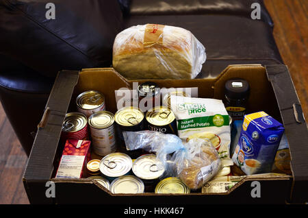 Camborne Food Bank, Cornwall. Stockfoto