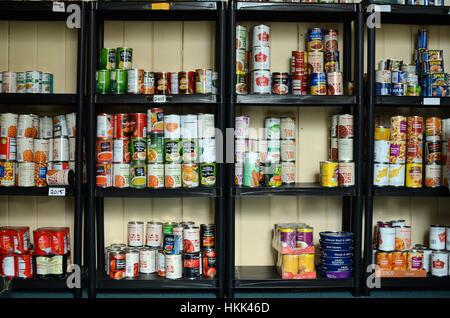 Camborne Food Bank, Cornwall. Stockfoto