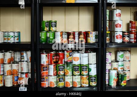 Camborne Food Bank, Cornwall. Stockfoto