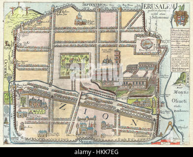 1650 Fuller Karte von Jerusalem (Israel, Palästina, das Land Kanaan) - Geographicus - Jerusalem-Fuller-1650 Stockfoto