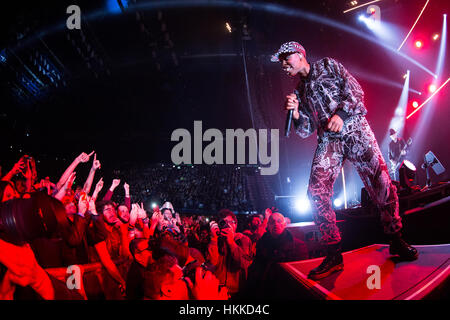 Mailand Italien. 28. Januar 2017. Die englische Rockband Skunk Anansie live auf der Bühne im Mediolanum Forum während der "Anarchytecture-Tour-2017" führt. Bildnachweis: Rodolfo weitertransferiert/Alamy Live-Nachrichten Stockfoto