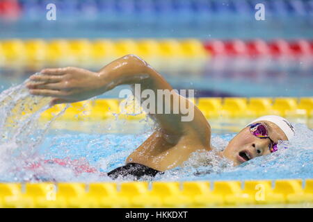 Tokio, Japan. 28. Januar 2017. Rikako Ikee bei Kosuke Kitajima WM 2017 Damen 200m Freistil Hitze Tatsumi International Swimming Center, Tokyo, Japan. Bildnachweis: AFLO SPORT/Alamy Live-Nachrichten Stockfoto