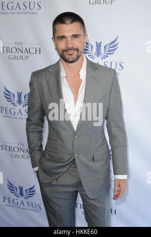 Hallandale, USA. 28. Januar 2017. Juanes besucht The Inaugural $ 12 Millionen Pegasus World Cup Invitational, der weltweit reichsten Thoroughbred Pferderennen in Gulfstream Park in Hallandale, Florida. Bildnachweis: Mpi04/Medien Punch/Alamy Live-Nachrichten Stockfoto