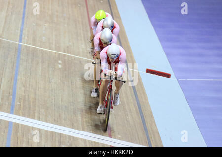 Manchester, UK. 29. Januar 2017. Team100 % ME nahm Silber in der Mannschaftsverfolgung Herren während 2017 HSBC UK National Track Championships Tag drei im nationalen Cycling Centre, Manchester.  Foto von Dan Cooke. 29. Januar 2017 Kredit: Dan Cooke/Alamy Live-Nachrichten Stockfoto