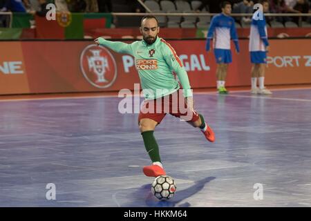 Seixal, Portugal. 29. Januar 2017. FUTSAL: PORTUGAL x Russland - Ricardinho in Aktion beim freundlichen Futsal-Spiel zwischen Portugal und Russland in Seixal, Portugal. Bildnachweis: Bruno de Carvalho/Alamy Live News Stockfoto