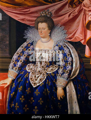 Maria von Medici als Regent von Frankreich im Alter von 38 im Jahre 1611 - Frans Pourbus Jnr - Uffizien, Florenz Stockfoto