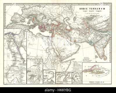 1865 Spruner Karte der Welt unter dem assyrischen Reich - Geographicus - OrbisTerrarumAssyrii-Spruner-1865 Stockfoto