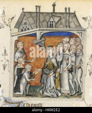 Ein abstraktes oder figuratives Gemälde mit dem Titel „Arbitr“, das sich wahrscheinlich mit Themen wie Urteilsvermögen, Entscheidungsfindung oder Rechtsfragen durch symbolische oder metaphorische Darstellung befasst. Das Kunstwerk könnte Teil einer größeren Serie sein, die sich mit Themen wie Macht und Gerechtigkeit befasst. Stockfoto