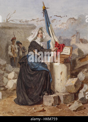 Alexandre-Marie Guillemin - Hilfe für die Verwundeten (Schwester der Nächstenliebe) - Walters 371413 Stockfoto