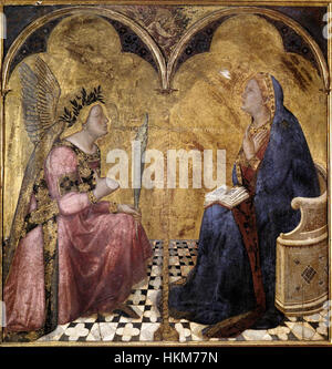 Ambrogio Lorenzetti, Verkündigung, 1344, siena Stockfoto